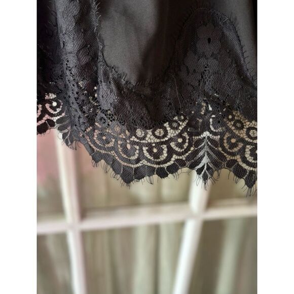 Wrangler Women’s Small Retro Black Frayed Lace Long Tie Sleeve Western Blouse - Picture 4 of 12